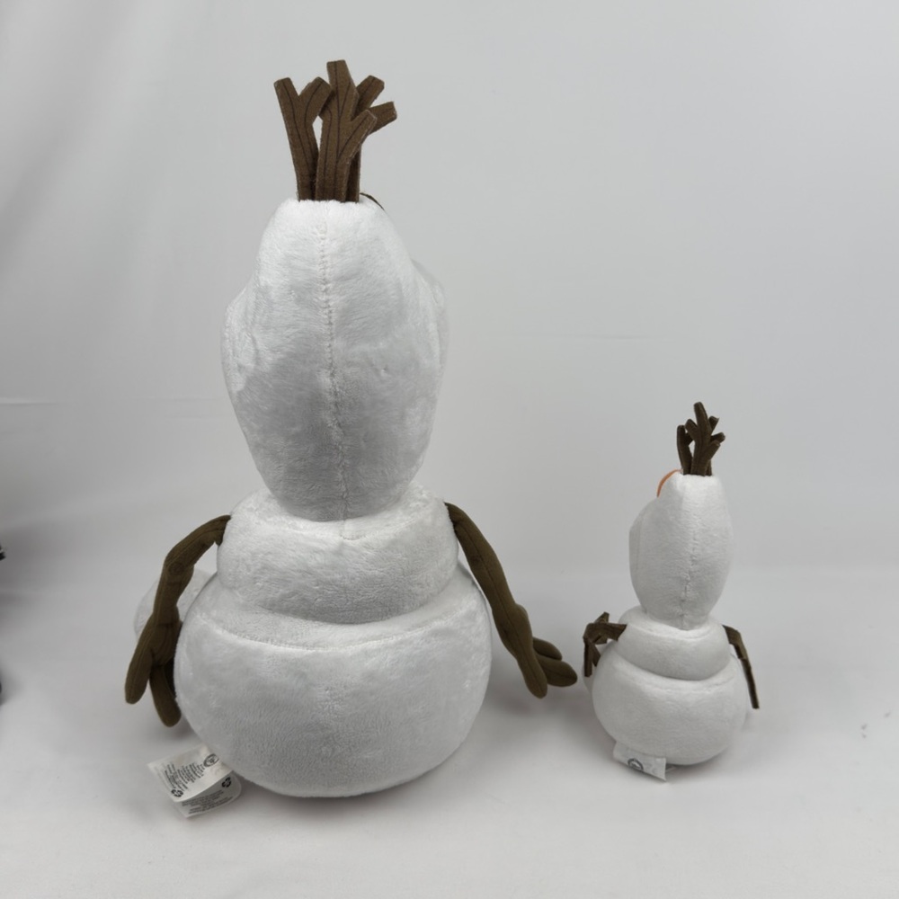 Disney Store Olaf Plush Lot 7” & 14” Frozen Snowman Stuffed Toys - Picture 3 of 11